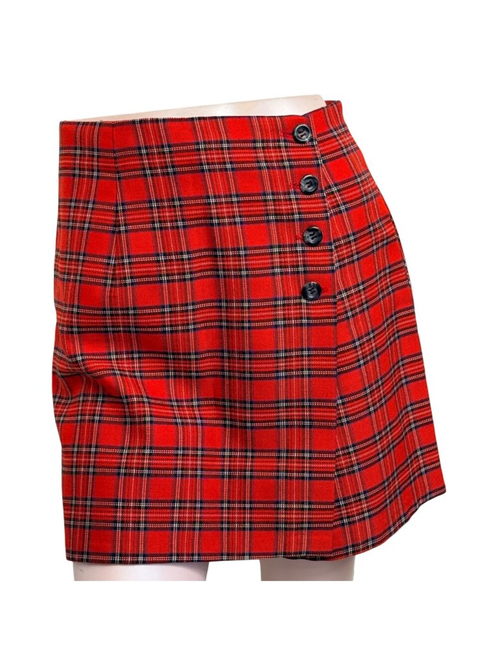 Tracy Evans Skort Womens 5 Red Tartan Plaid 80s 90s Vintage Dark Academia